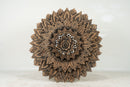 A Carved Teak Lotus Flower