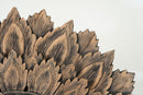 A Carved Teak Lotus Flower
