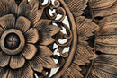 A Carved Teak Lotus Flower
