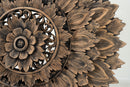 A Carved Teak Lotus Flower