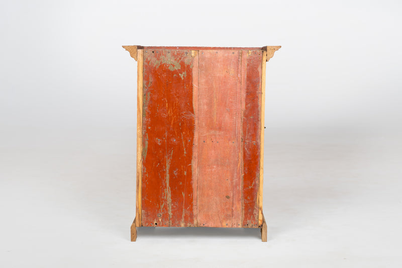 Wooden Wall Cabinet with Shelving and Glass Door