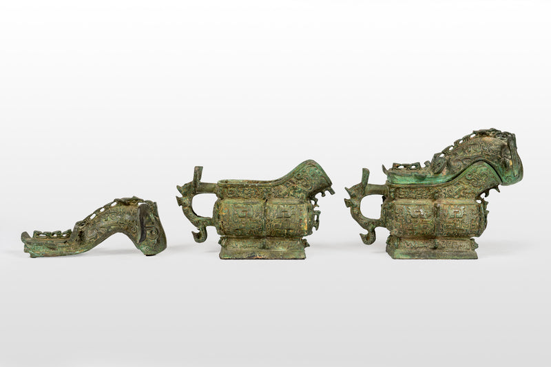 Metal Wine Ewer with Chinese Mythical Ram