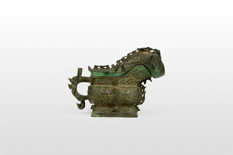 Metal Wine Ewer with Chinese Mythical Ram