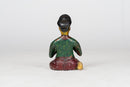 Small Wooden Figure of Musician Playing Shehnai