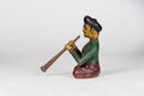 Small Wooden Figure of Musician Playing Shehnai