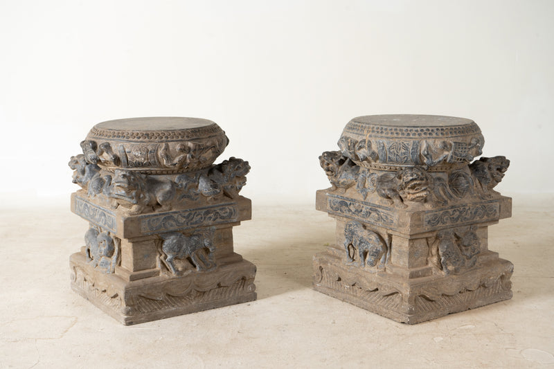 A Chinese Stone Column Base