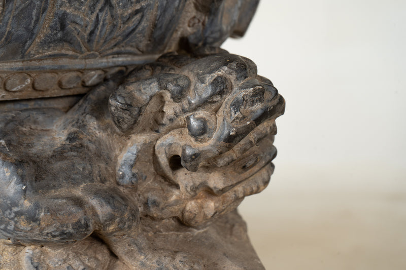 A Chinese Stone Column Base