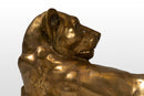 Brass Sculpture of Lioness with Lion Cubs