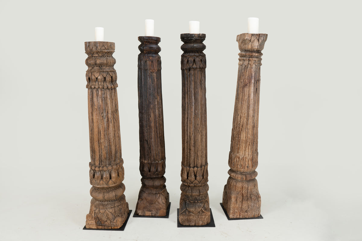 Structural Columns Modified into Candle Pedestal
