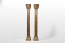 A Set of Square Anglo Indian Teak Columns with Corinthian Capitals