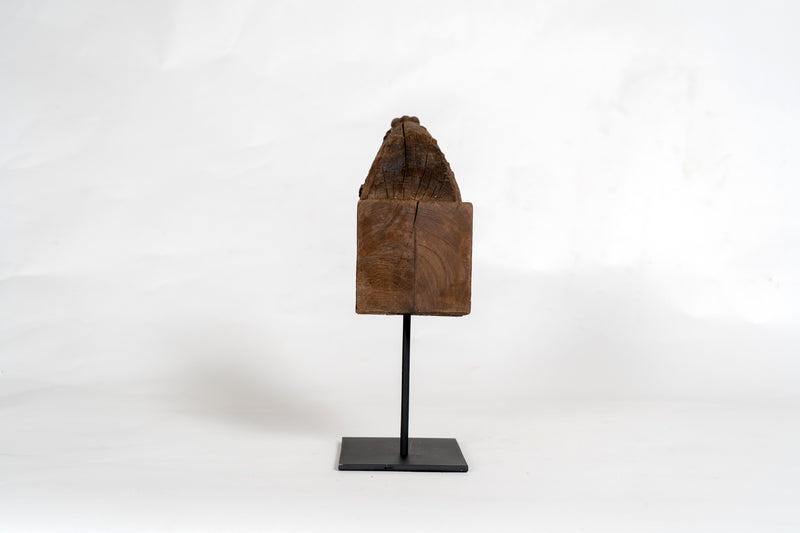 Horse Wood Carving on Metal Stands