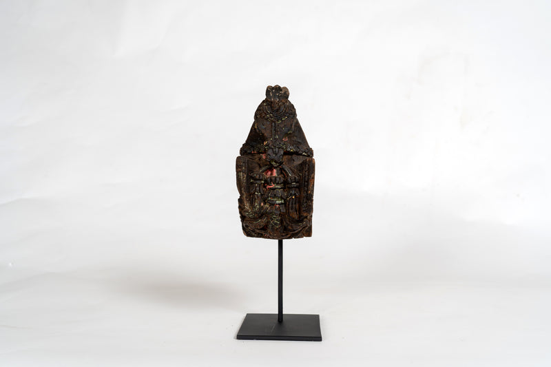 Horse Wood Carving on Metal Stands