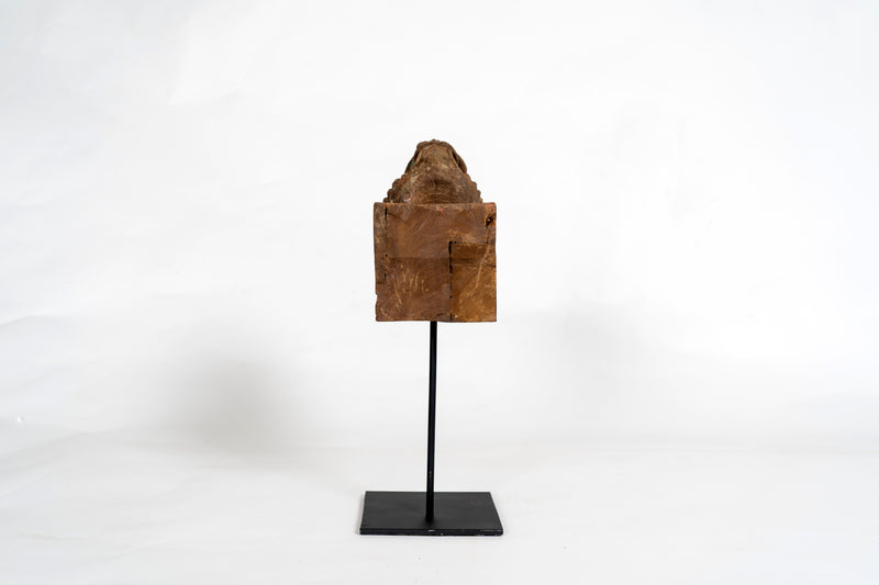 Horse Wood Carving on Metal Stands