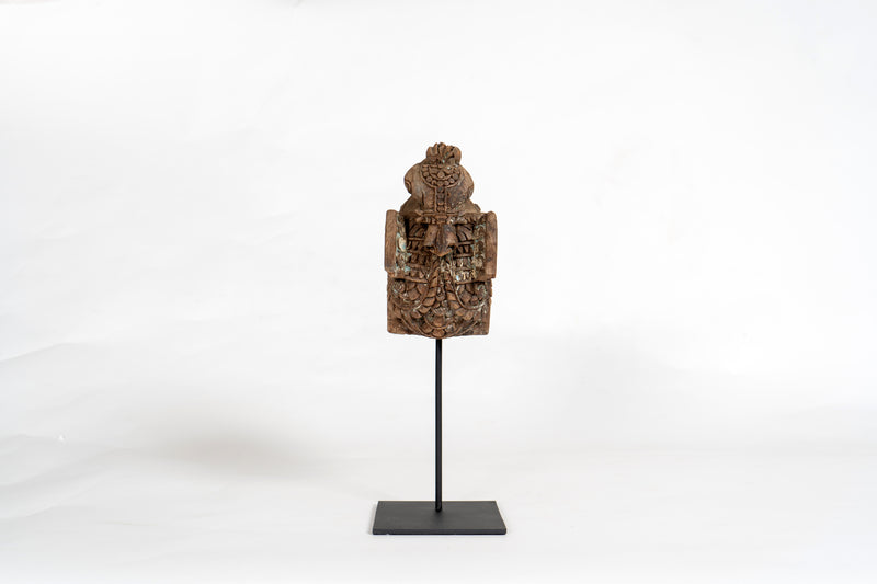 Horse Wood Carving on Metal Stands