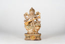 Goddess Saraswati Playing Veena on a Lotus Base