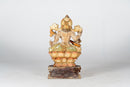 Goddess Saraswati Playing Veena on a Lotus Base
