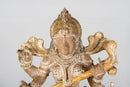 Goddess Saraswati Playing Veena on a Lotus Base