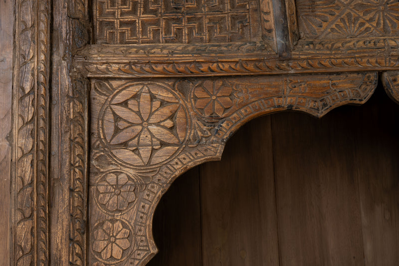 An Indian Carved Arch Modified into Bookshelf