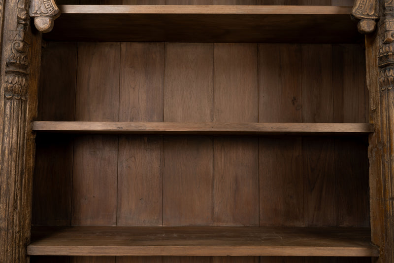An Indian Carved Arch Modified into Bookshelf