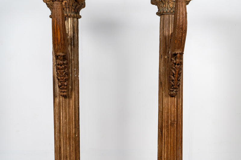 Wooden Columns with Brackets