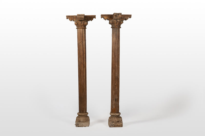 Wooden Columns with Brackets