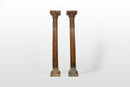 A Pair of Corinthian Indian Wooden Columns