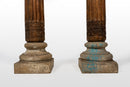 A Pair of Corinthian Indian Wooden Columns