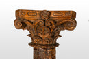 A Pair of Corinthian Indian Wooden Columns