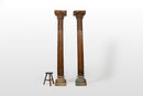 A Pair of Corinthian Indian Wooden Columns