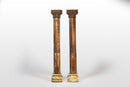 A Pair of Corinthian Indian Wooden Columns
