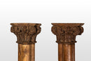 A Pair of Corinthian Indian Wooden Columns
