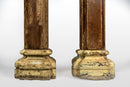 A Pair of Corinthian Indian Wooden Columns