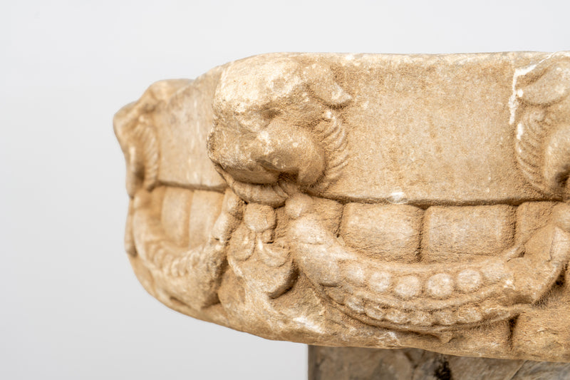 A Liao Dynasty Style Octagon Chinese Limestone Pedestal