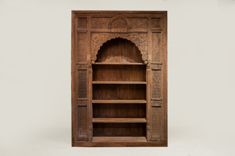 An Indian Carved Arch Modified into Bookshelf