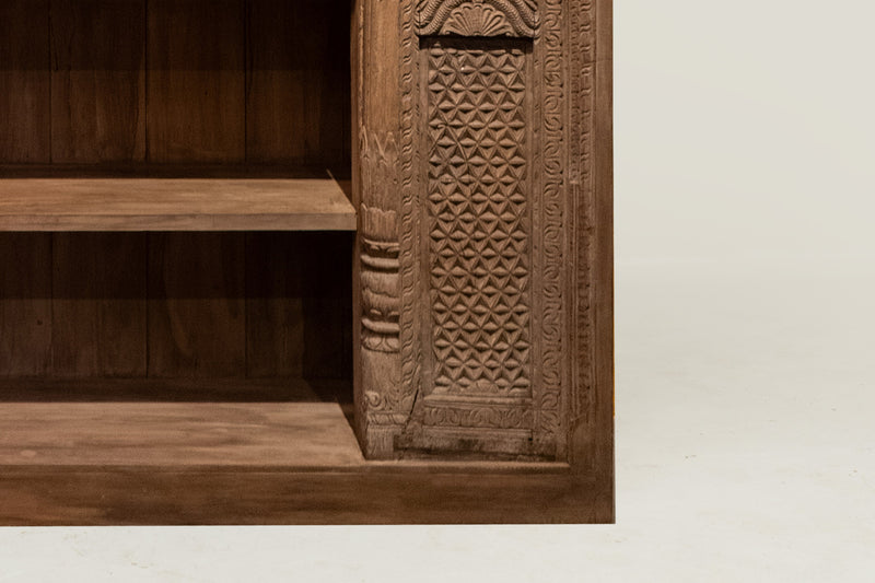 An Indian Carved Arch Modified into Bookshelf