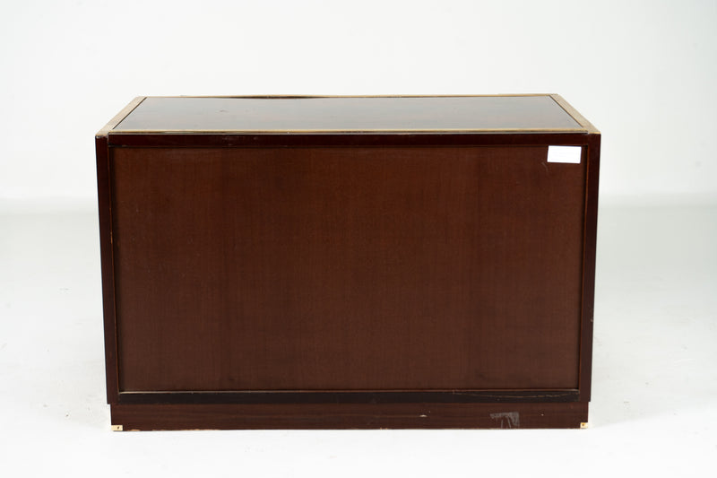A Willy Rizzo Chest of Drawers and Brass Trim