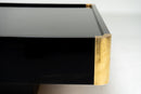 A Willy Rizzo Black Lacquer Coffee Table