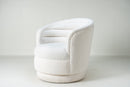 A White Boucle Lounge Chair