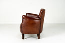A  Round Little Marquise Leather Chair