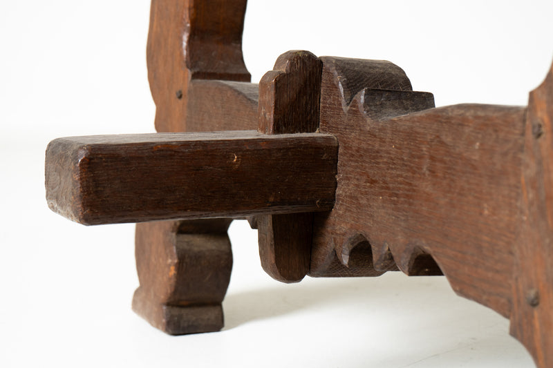 A French Harvest Oak Wood Table