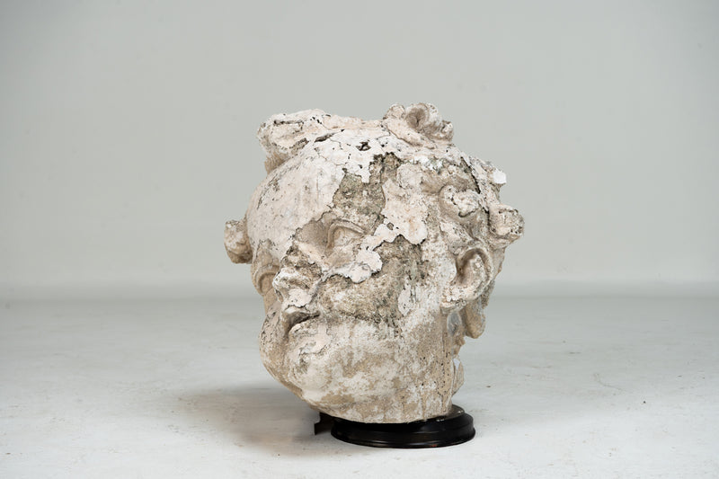 A Plaster Sculpture of an Infant face