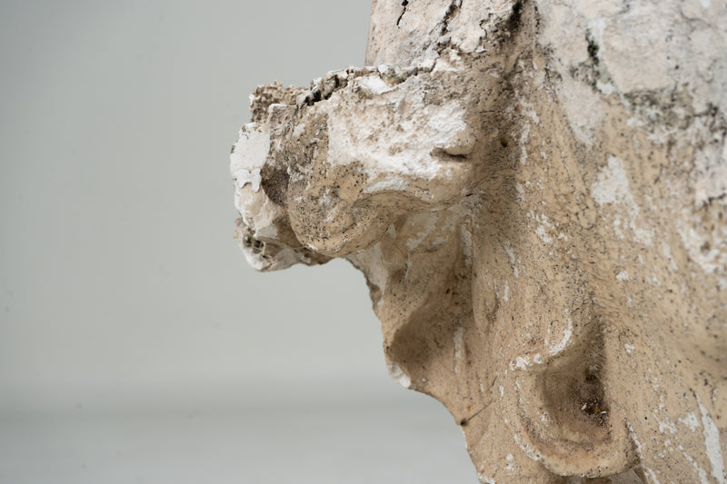 A Plaster Sculpture of an Infant face