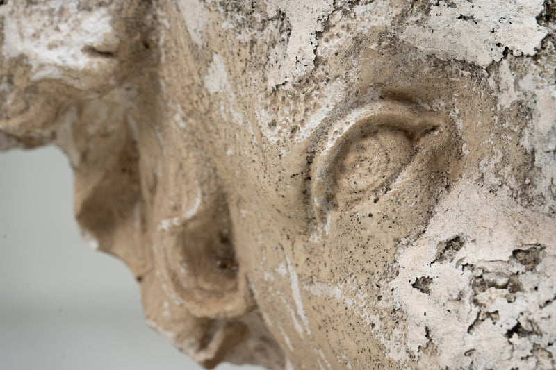 A Plaster Sculpture of an Infant face