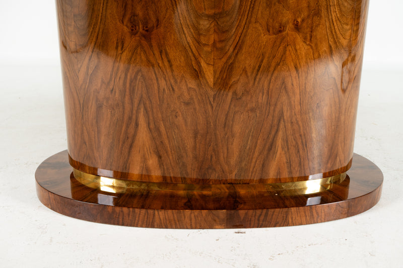 A French Art Deco Style Dining Table With a Center Leaf