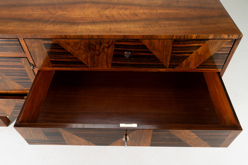 A Chest of Drawers With Triangular Parquetry