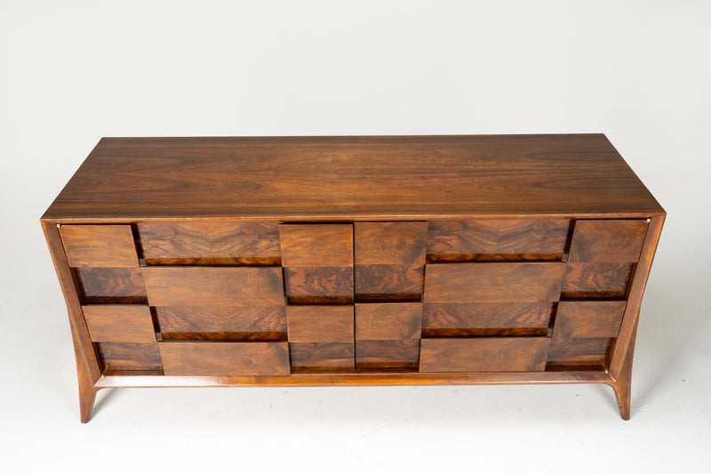 A Mid-Century Sideboard with Outward-Splayed Legs
