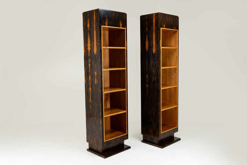 A Pair of Art Deco Tower Display Cases