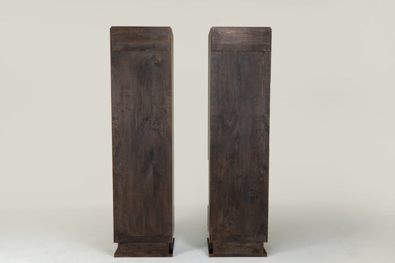 A Pair of Art Deco Tower Display Cases