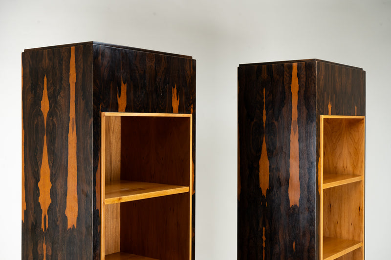 A Pair of Art Deco Tower Display Cases