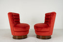 A Pair of Art Deco Slipper Chairs
